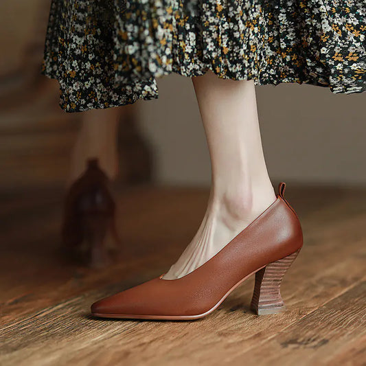Sapatos Retrô de Salto médio