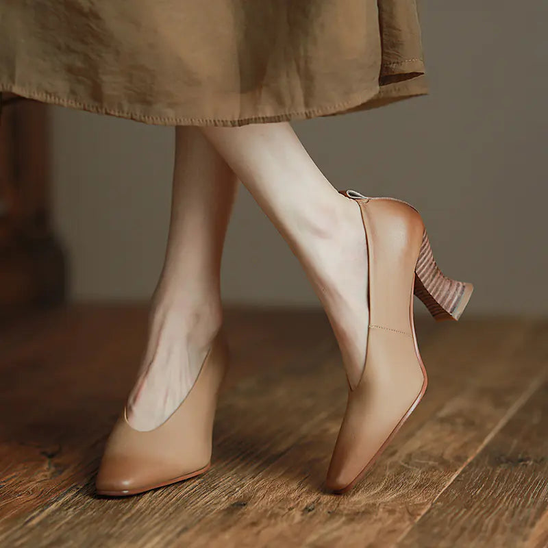 Sapatos Retrô de Salto médio