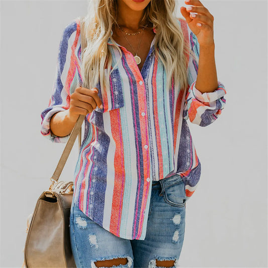 Camisa Listrada Oversized
