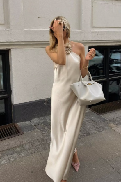 Vestido de Cetim Santorini