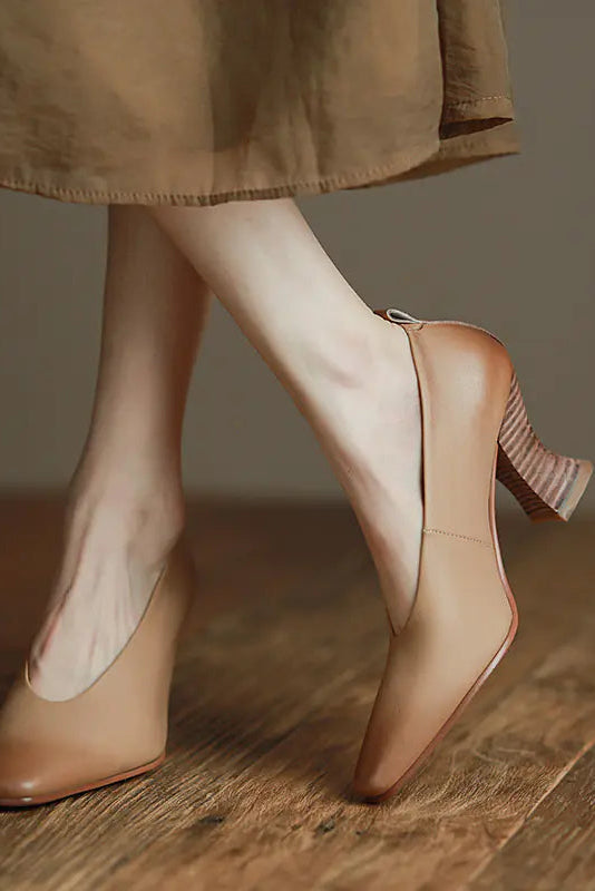 Sapatos Retrô de Salto médio