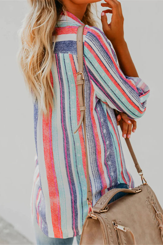 Camisa Listrada Oversized